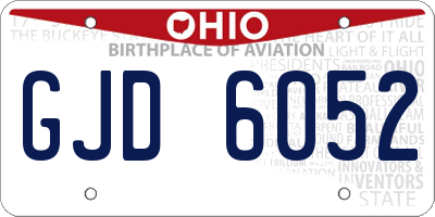 OH license plate GJD6052