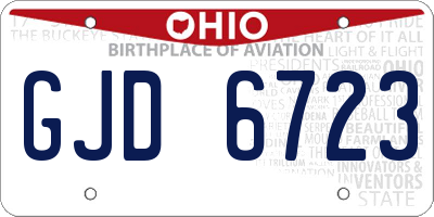 OH license plate GJD6723