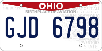 OH license plate GJD6798