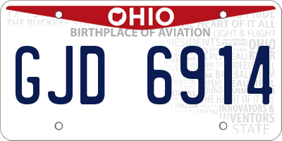 OH license plate GJD6914
