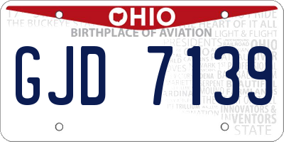 OH license plate GJD7139
