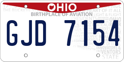 OH license plate GJD7154