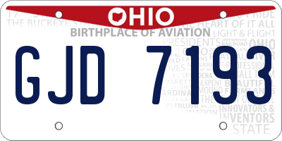 OH license plate GJD7193