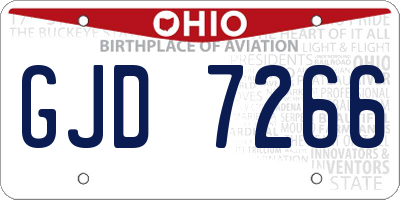 OH license plate GJD7266