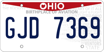 OH license plate GJD7369
