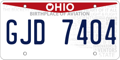 OH license plate GJD7404