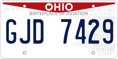 OH license plate GJD7429