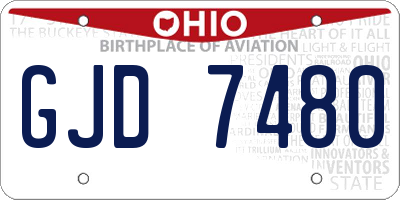 OH license plate GJD7480
