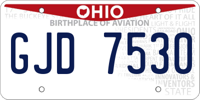 OH license plate GJD7530