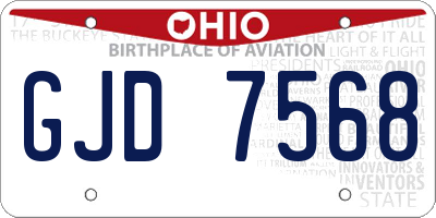 OH license plate GJD7568