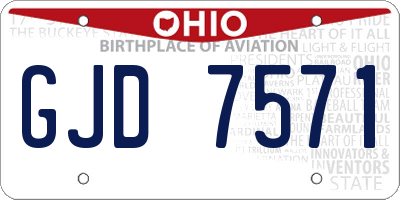 OH license plate GJD7571