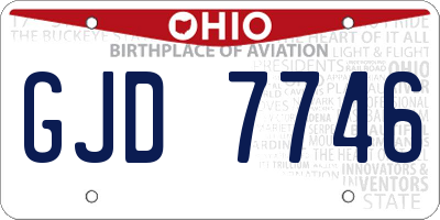 OH license plate GJD7746