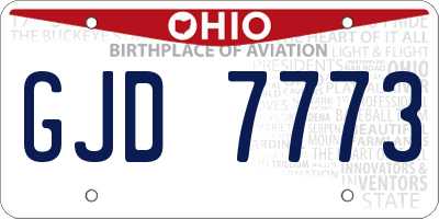 OH license plate GJD7773