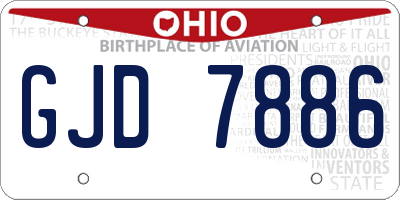 OH license plate GJD7886