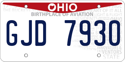 OH license plate GJD7930