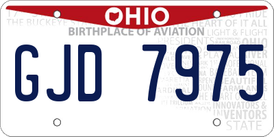 OH license plate GJD7975