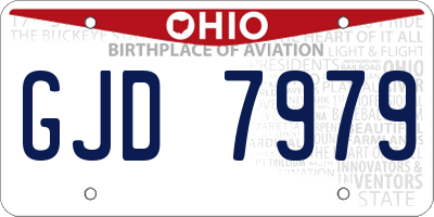 OH license plate GJD7979