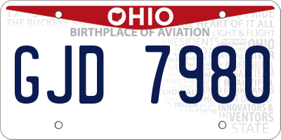 OH license plate GJD7980