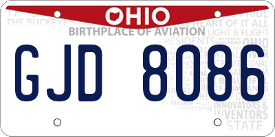 OH license plate GJD8086