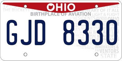 OH license plate GJD8330