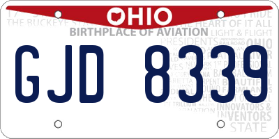 OH license plate GJD8339