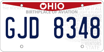 OH license plate GJD8348