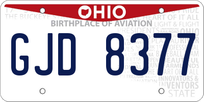 OH license plate GJD8377