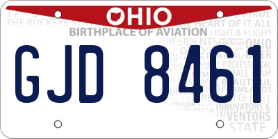 OH license plate GJD8461
