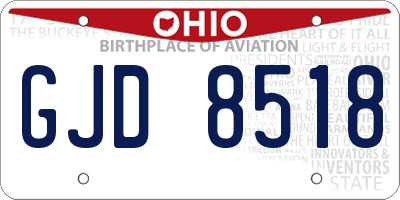 OH license plate GJD8518