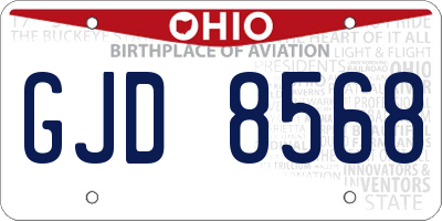 OH license plate GJD8568