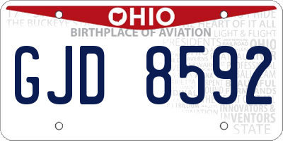 OH license plate GJD8592