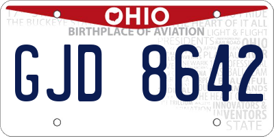 OH license plate GJD8642