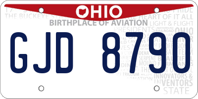 OH license plate GJD8790