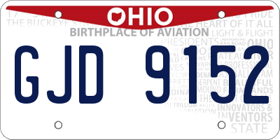 OH license plate GJD9152