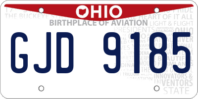 OH license plate GJD9185