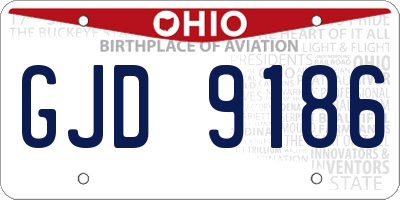 OH license plate GJD9186