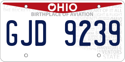 OH license plate GJD9239