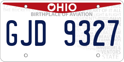 OH license plate GJD9327