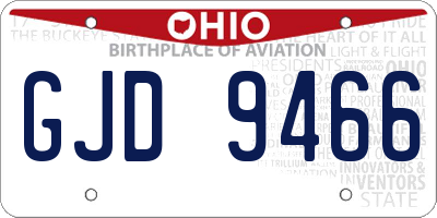 OH license plate GJD9466