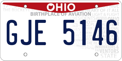 OH license plate GJE5146