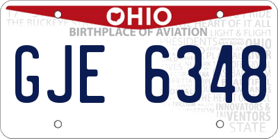 OH license plate GJE6348