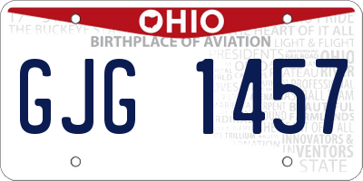 OH license plate GJG1457
