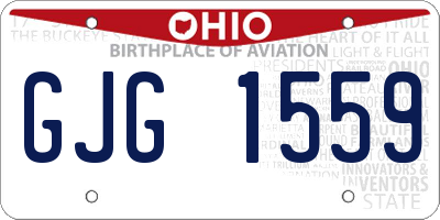 OH license plate GJG1559