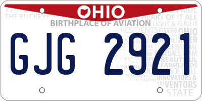 OH license plate GJG2921