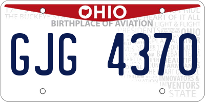OH license plate GJG4370