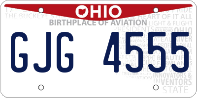 OH license plate GJG4555