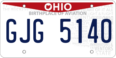 OH license plate GJG5140