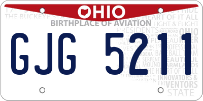 OH license plate GJG5211