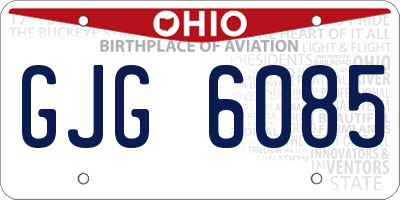 OH license plate GJG6085