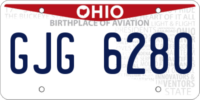 OH license plate GJG6280